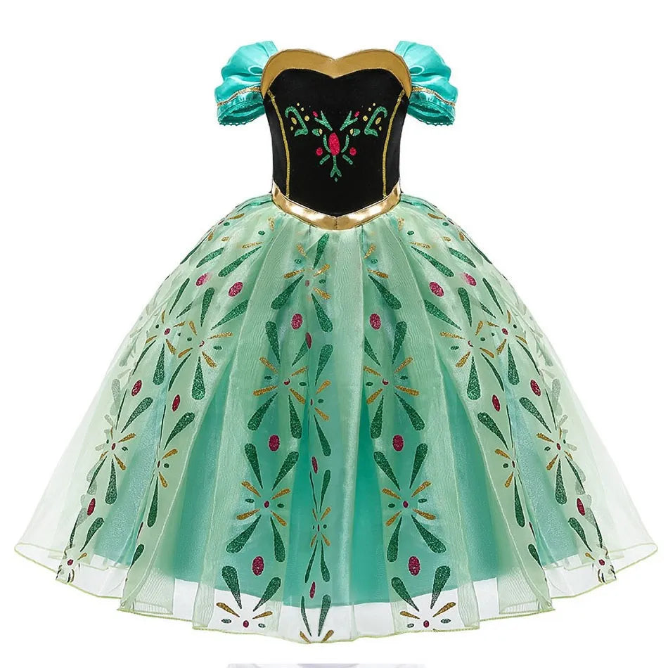 Kids Princess Costume – Elsa,Mermaid Pageant Dress for Girls 3-10Y