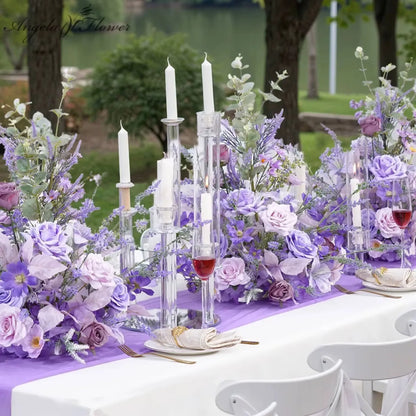 A8966 Red Free Standing Centerpieces Flowers Ball Bouquet Artificial Rose Arrangements Balls Table Sofa Runner For Wedding Event