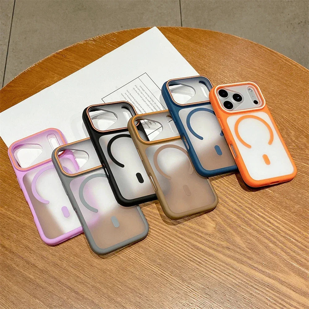 Luxury Transparent for Magsafe TPU Magnetic Case for iPhone 17 16 15 14 13 12 11 Pro Max Plus Air Wireless Charging Back Cover