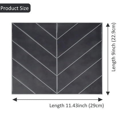 10pcs V-shape Peel and Stick Wall Tile Sticker 3D Waterproof Vinyl Wallpaper for Kitchen Living Room RV Interior Wall Decoration - Urbizia