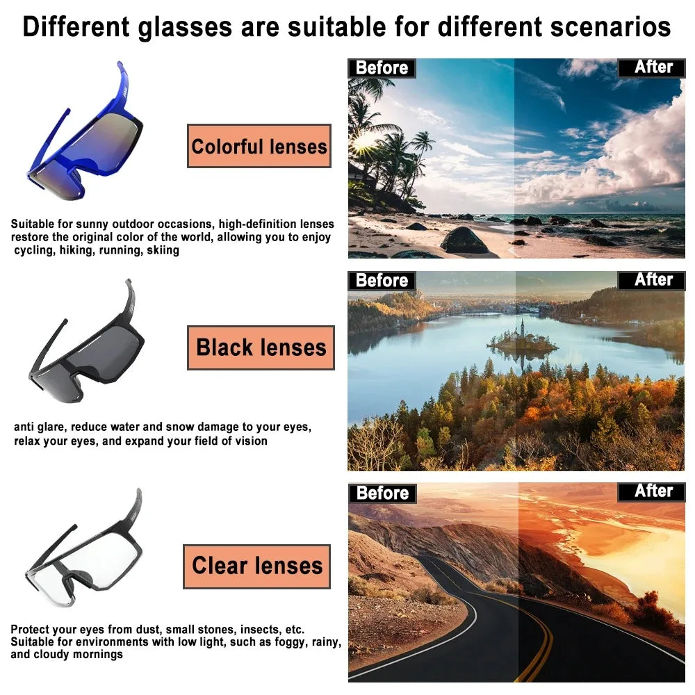 Giant cycling sunglasses Sports Glasses Riding Eyewear Mountain Bike Road Bicycle Outdoor Lenses With Case  Women Men