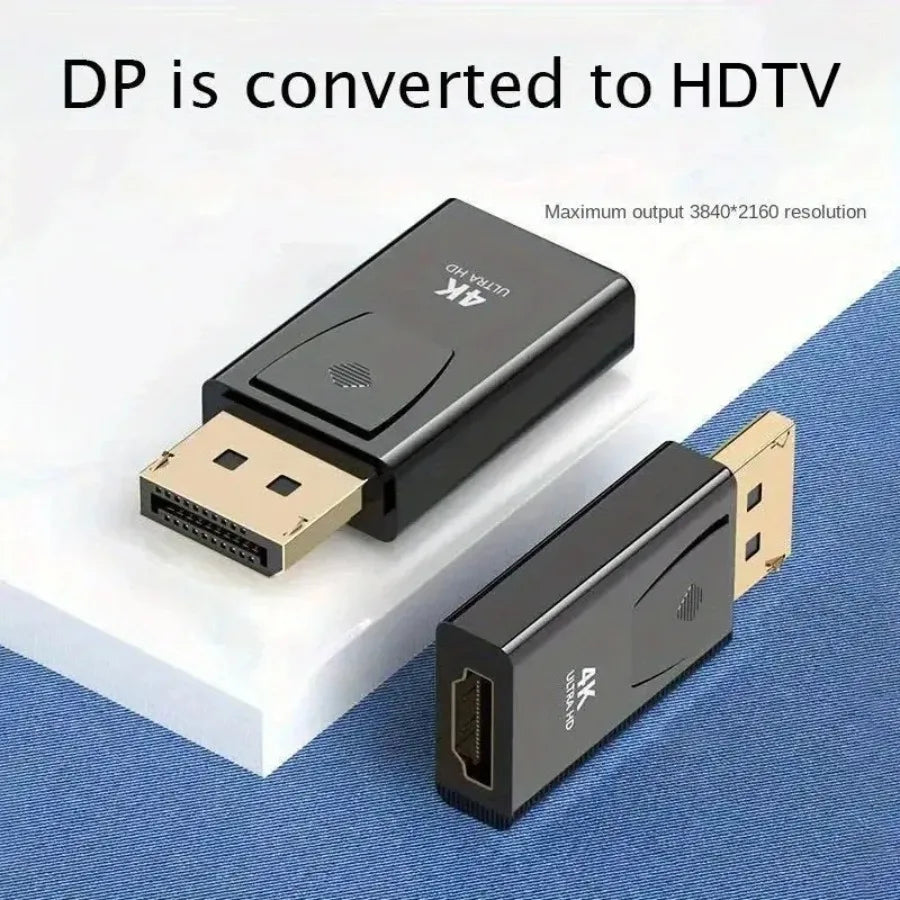 4K 30Hz/60Hz DP DisplayPort to HDMI-compatible Adapter Converter Display Port DP to HDTV Adapter Video Audio Laptop PC Laptop