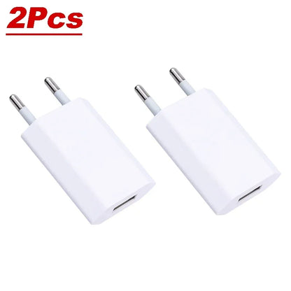 5V/1A USB Home Travel Charger 1-5Pcs EU Plug Power Wall Adapter Mobile Phone Charger Power Adapter For iPhone Samsung Xiaomi 15