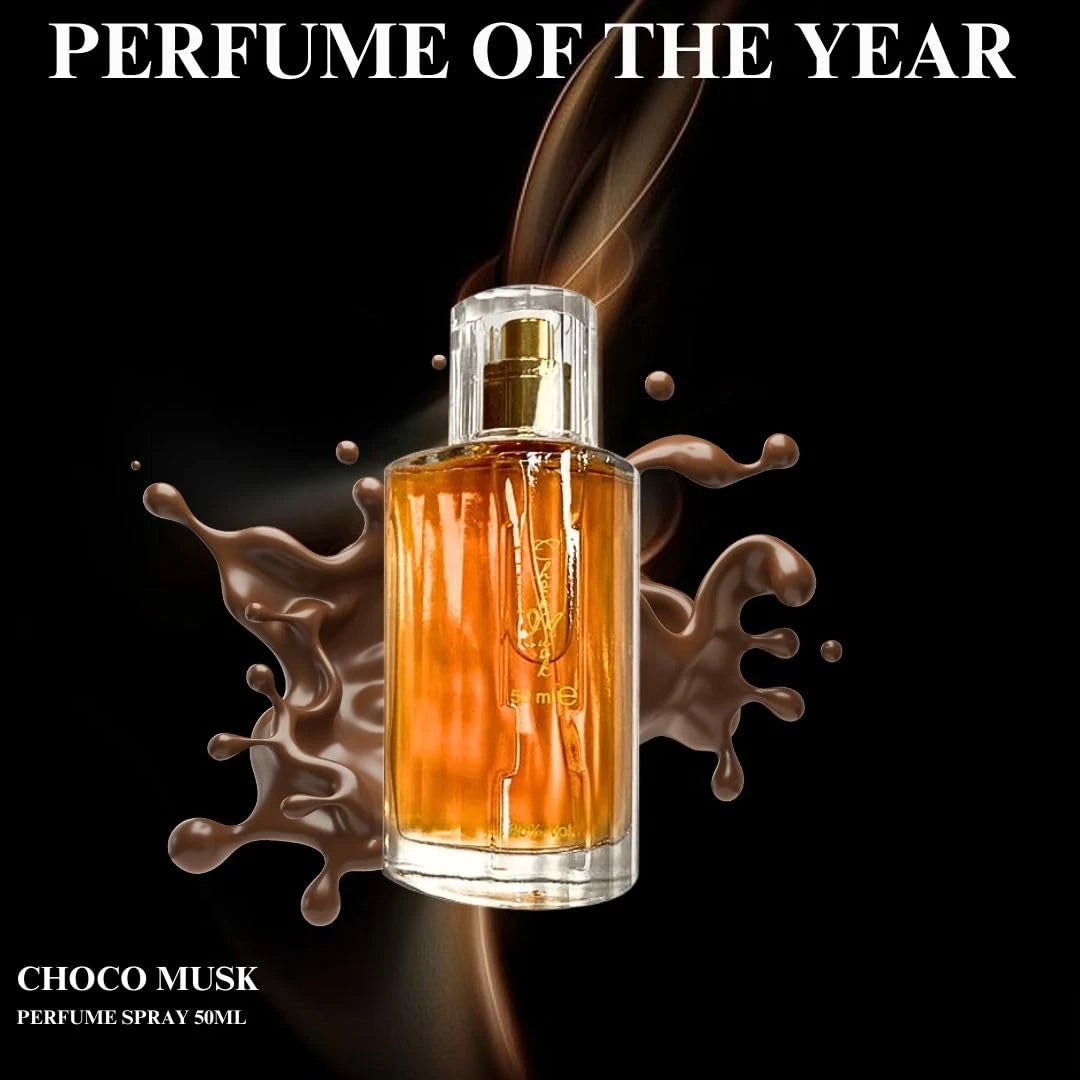 2/1 pcs Choco Musk Perfume - Original, Marshmallow & Pistachio Eau de Parfum Sprays 50ml (1.65 oz) | Gourmand Perfume with Chocolate & Vanilla | Long-Lasting Sweet Fragrances (Bundle)