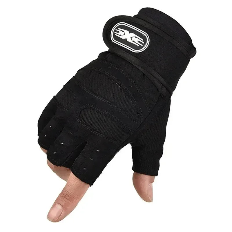 Fitness Half Finger Gloves Men And Women Wrist Guard Sports Dumbbell Riding Non Slip Horizontal Bar Exercise Training - Urbizia