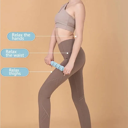 Thin Leg Massage Stick Wolf Teeth Stick Roller Fitness Fascia Stick Leg Muscle Relaxation Roller Calf Yoga Stretcher - Urbizia