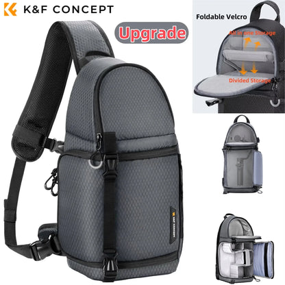 K&F CONCEPT Camera Bag Photography Backpack 10L Waterproof Camera Sling Backpack DSLR/SLR Camera Case For Sony DJI Fuji Bags