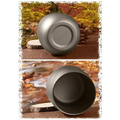 Tomshoo Titanium Cup Insulated Double Wall Drink Cup Outdoor Camping Titanium Water Cup for Camping Hiking Cool Camping Gear - Urbizia