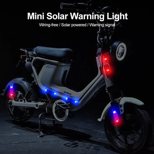 Mini LED Solar Power Car Warning Light Night Security Simulated Alarm Wireless Anti-Theft Caution Lamp Flashing Dummy Alarm Lamp