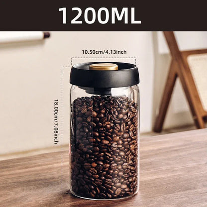 Airtight Glass Storage Jar for Coffee, Tea & Food