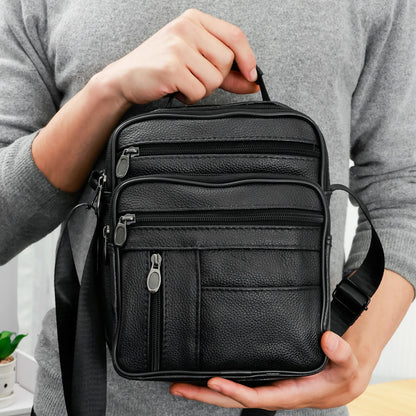 Shoulder Bag Men Small Crossbody Backpack Shoulder Bag with Adjustable Shoulder Straps PU Leather/Oxford Cloth Chest Bag Daypack