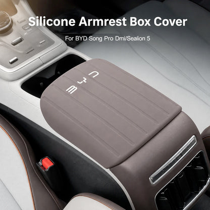 BYD Song Pro Dmi Sealion 5 Silicone Armrest Box Cover Anti-Scratch Dirt-Resistant Center Console Protector Interior Accessory