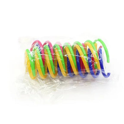 Pet Cat Toys Wide Durable Heavy Gauge Cat Spring Toy Colorful Springs Cat Pet Toy Coil Spiral Springs Pet Intera - Urbizia