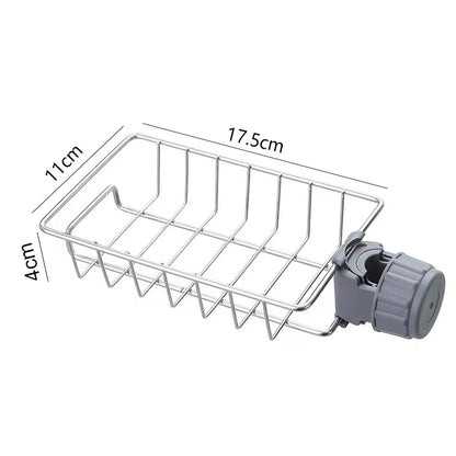 Hanging Faucet Rack Adjustable Height Flexible and Rotatable Kitchen  Sink Drain Holder Suitable for Soap Sponges Brushes