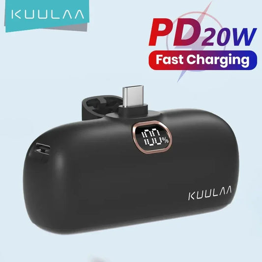 KUULAA 5000mAh Mini Power Bank 20W PD Fast Charging