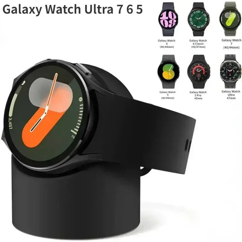 Silicone Charging Seat For Samsung Galaxy Watch 8/7/6/5 40/44mm Ultra 47mm Charging Stand Storage Seat Watch 6 8 Classic 47/43mm - Urbizia