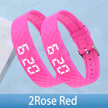 2026 Outdoor Smartwatch Sports Bracelet Vibration Alarm Clock Reminder Sleep Monitoring 24 Hours Pedometer Rechargeable Bracelet