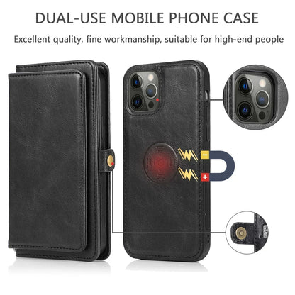 Flip Leather Wallet Case For iPhone 12 11 Pro Max Detachable Magnetic Leather Cover for iPhone 11 12 Pro Max X XR XS Max 8 7Plus