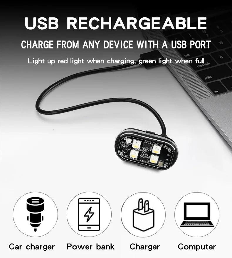 RGB Led Car Strobe Lights Motorcycle LED Flash Position Wireless Light Aircraft Airplane Helicopter Warning Lights Accessories