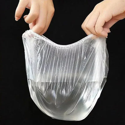 Disposable Elastic Food Covers for Bowls & Plates (100pcs)