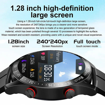 ECG+PPG Bluetooth Call Smart Watch Men Laser Health Blood Pressure Fitnes Sports Watches Man Sports Waterproof Smartwatch+Box - Urbizia