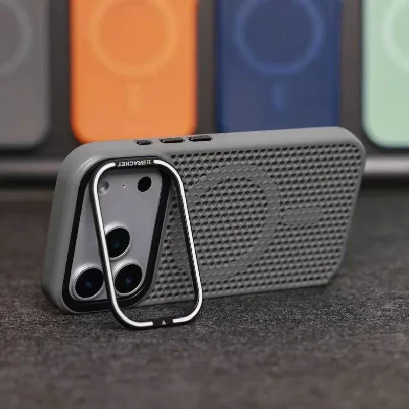 MagSafe Camera Mount Mesh Cooling Shockproof iPhone Case