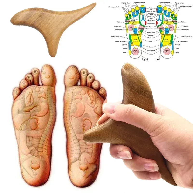 1pc Trigger Point Massage Gua Sha Tools Professional Lymphatic Drainage Tool Wood Therapy Massage Tools for Back Neck Leg Hand - Urbizia