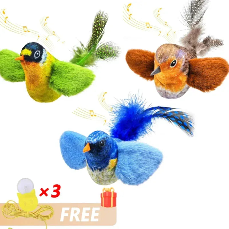 Hot lifelike Bird Vivid Cat Toys Pet Catnip Simulation Molding Cat Teaser with Feather Soft Plush Fabric Toys for Kitten - Urbizia