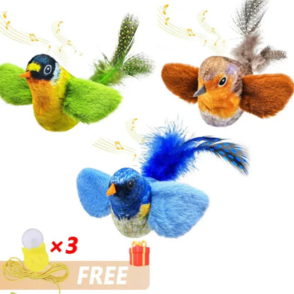 Hot lifelike Bird Vivid Cat Toys Pet Catnip Simulation Molding Cat Teaser with Feather Soft Plush Fabric Toys for Kitten - Urbizia