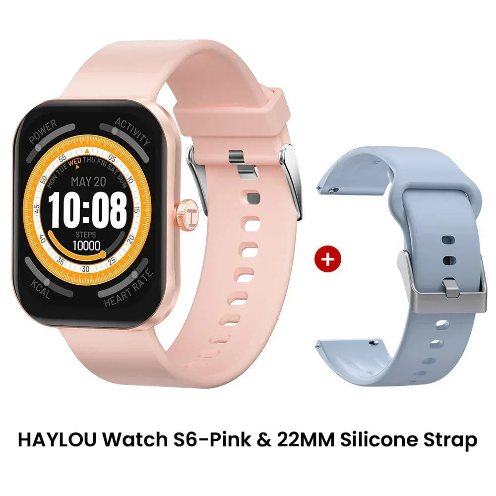 HAYLOU Watch S6 Smartwatch 2.01" HD Display Smart Watch Bluetooth Voice Callings IP68 Waterproof Fitness Tracking Smartwatch - Urbizia