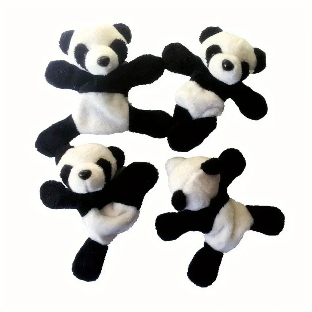 Cute Soft Plush Panda Magnet - Oval Fabric Whiteboard & Fridge Decor, Perfect for Gifting and Organizing - Urbizia