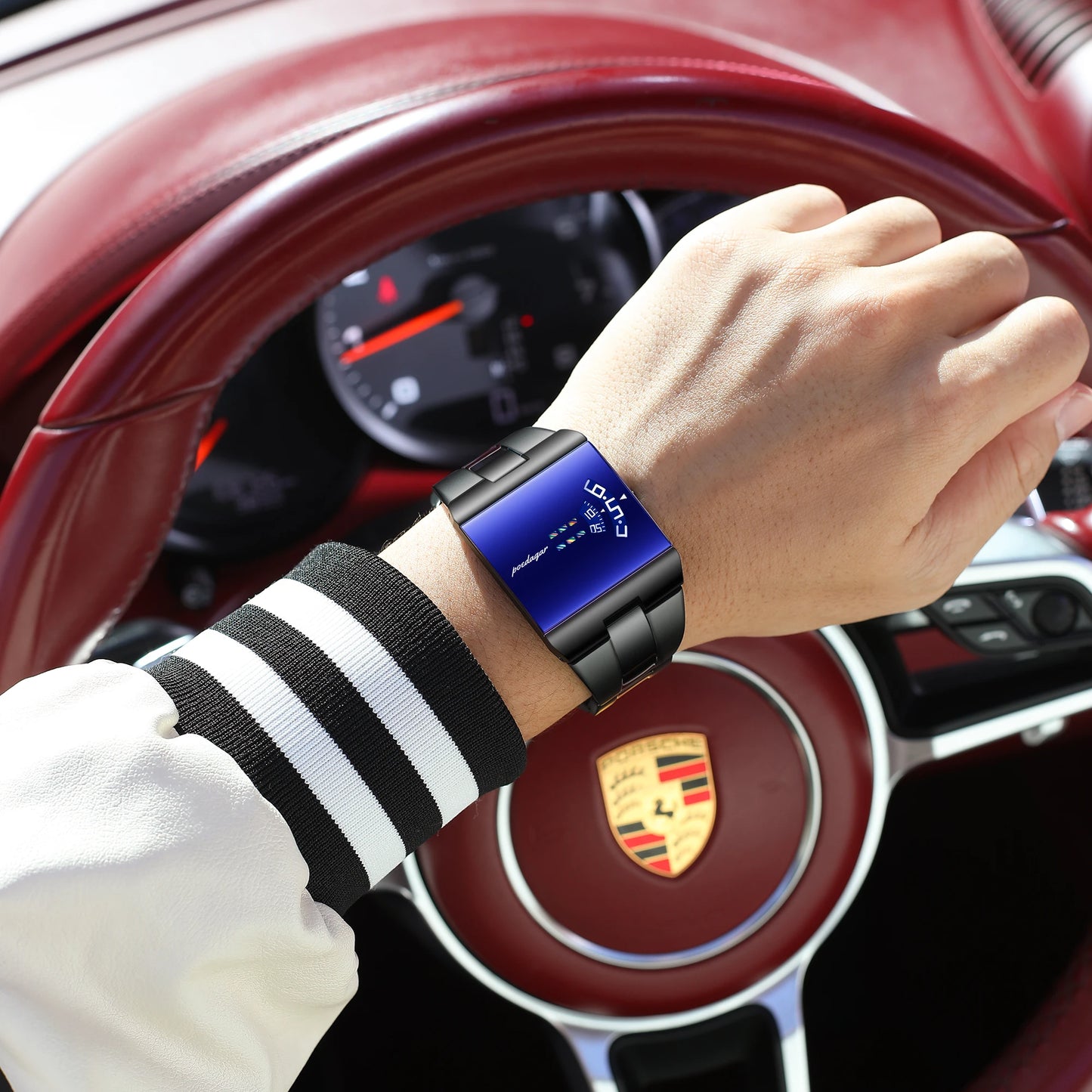 POEDAGAR Top Unique Men Clock Waterproof Fashion Casual Man Wristwatch Stainless Steel Original Sport Quartz Men's Watches Reloj