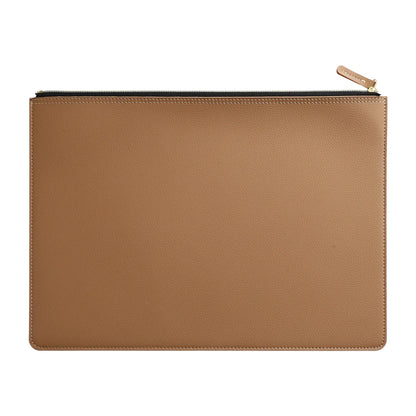 A4 Leather Zipper Bag in Multiple Colors Business Briefcase PU Document Bag for Professional Use