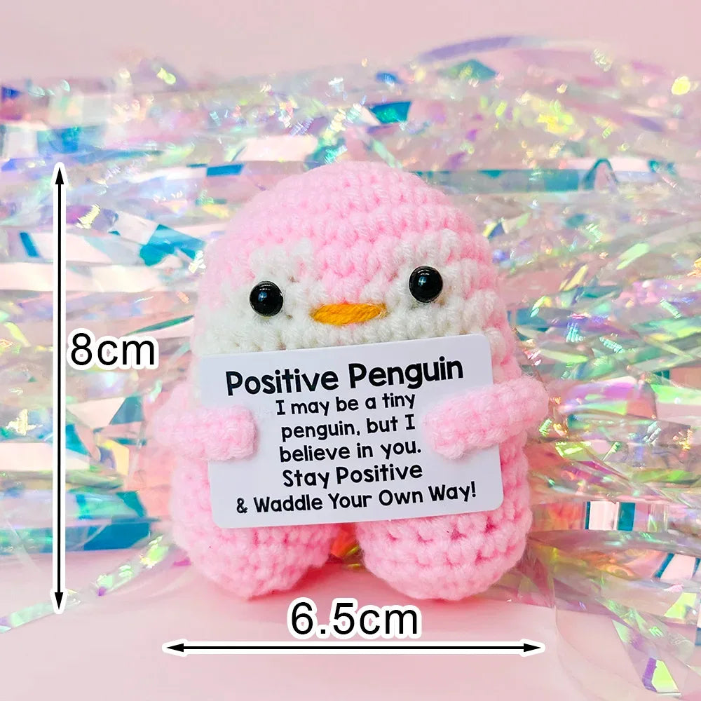 Positive Energy Crochet Doll Pocket Hug Handmade Knitted Plush Potato Plant Avocado Bee Turtle Duck Funny Emotional Support Gift - Urbizia
