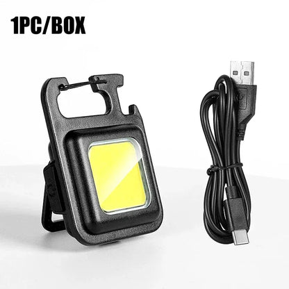 Super Bright MINI COB Keychain Flashlight Charging Lamp Camping Lights with Magnet 3 Lighting Modes for Camping Home - Urbizia