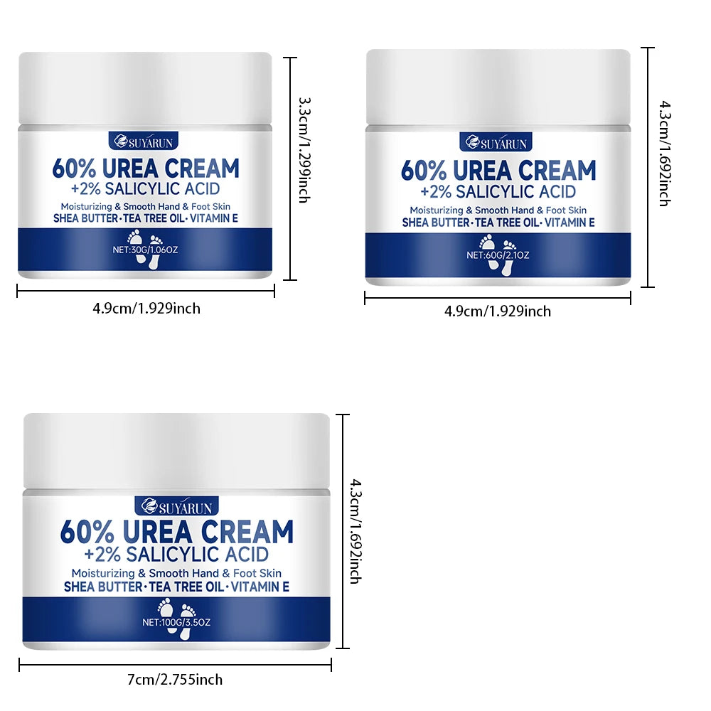 SUYARUN 60% Urea Foot Cream for Cracked Heels & Dry Skin