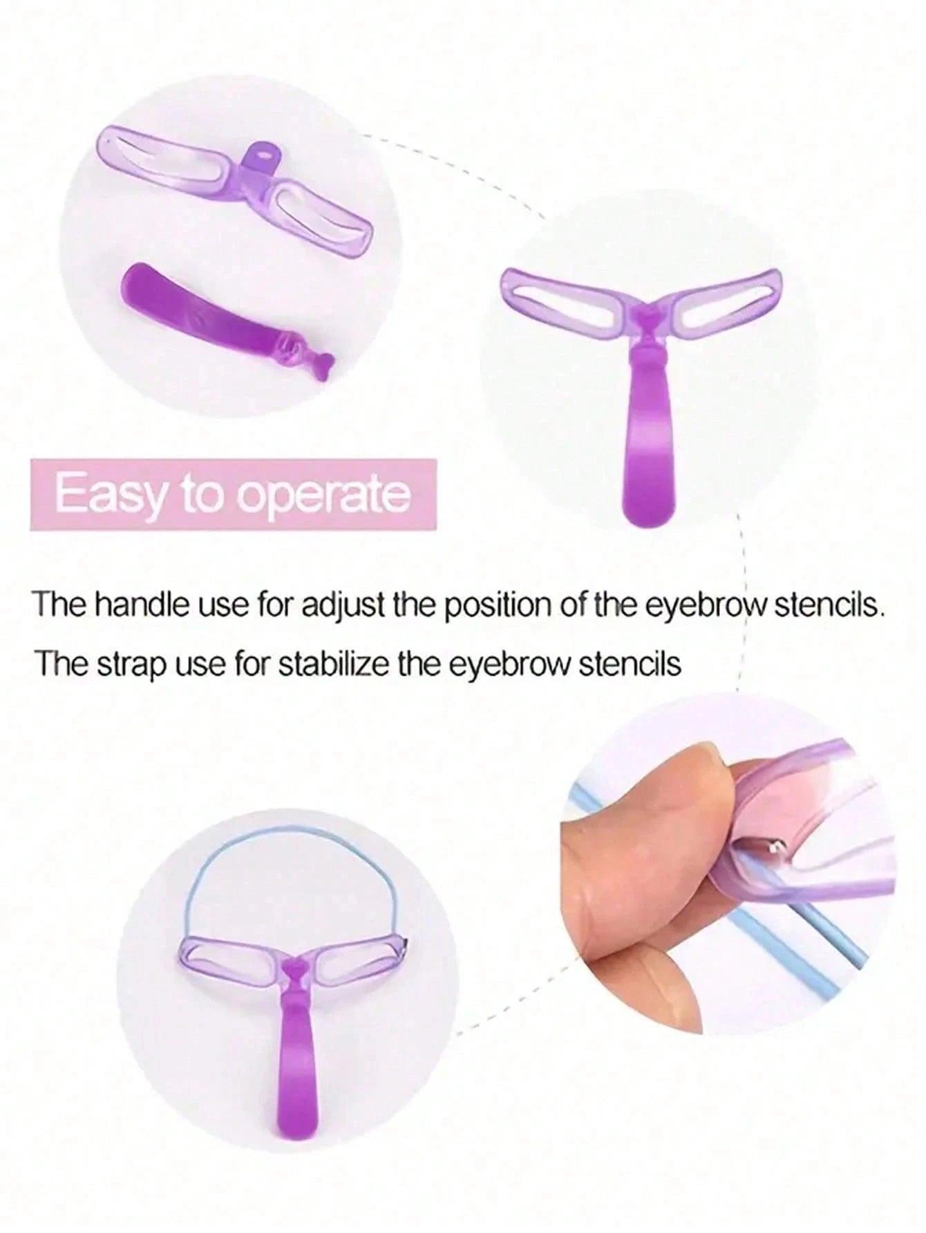 8Pcs Reusable Eyebrow Stencils,Eyebrow Shaping Kit,Eyebrow Makeup Template,Eyebrow Shaper-8 Styles For Different Eyebrow Shapes