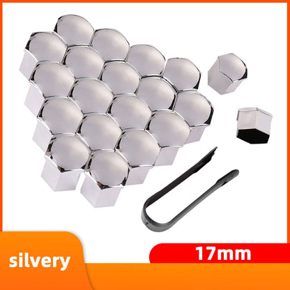 YONGRUN 20PCS 17/19/21mm Automotive Wheel Hub Screw Cover Black Plastic Dustproof Rust Proof Nut Protective Cover Tire Accessori