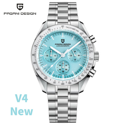PAGANI DESIGN 2026 New V5 PD1701 Men's Watches Luxury Quartz Watch Men Sport Speed Chronograph AR Sapphire Glass 100M Waterproof