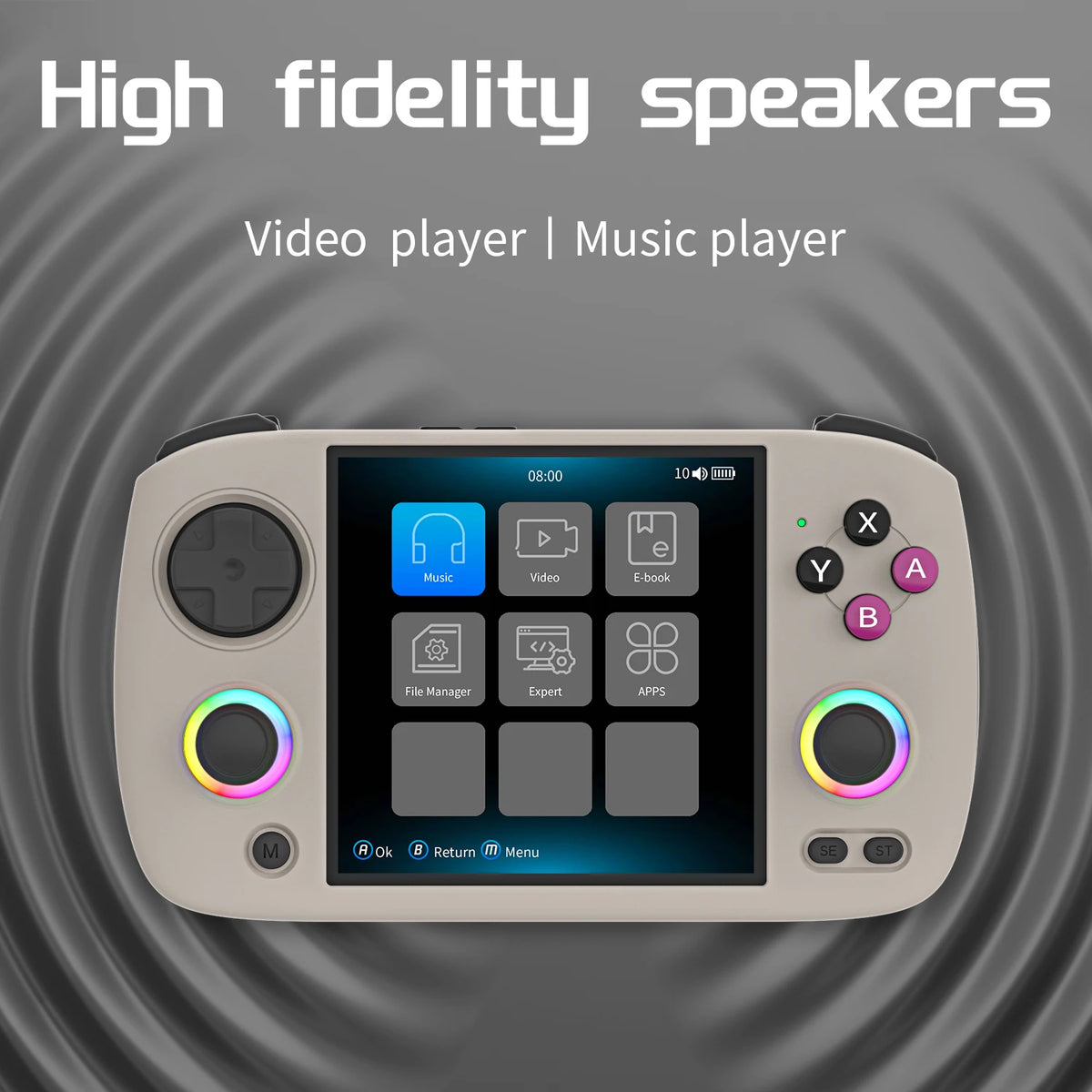 ANBERNIC RG CUBEXX Handheld Game Console 3.95''IPS Screen Linux System Video Output WiliWili Ebook Reader Multi-function Console