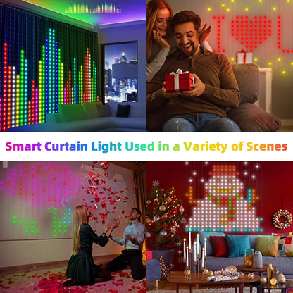 400 LED Smart Curtain Lights – App-Controlled Music Sync Fairy Lights