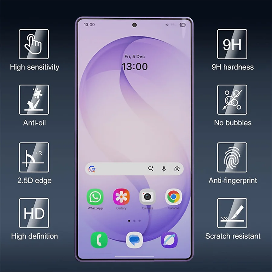 3Pcs Tempered Glass Screen Protector For Samsung Galaxy S26 S25 S24 Plus Ultra S23 S22 S21 FE Clear Protective Cover Glass Film