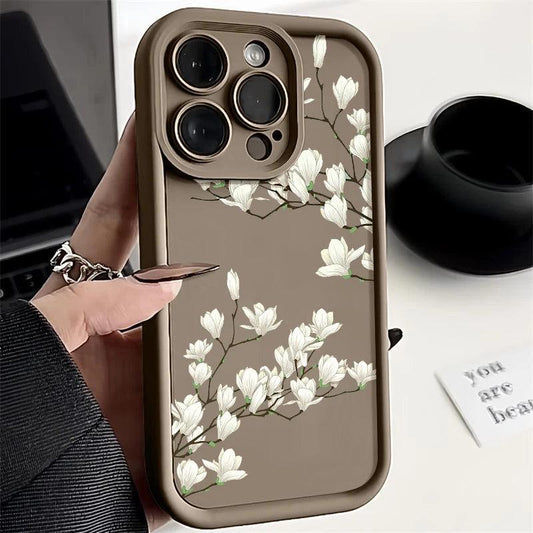 Magnolia Flower Soft TPU Case for iPhone Series