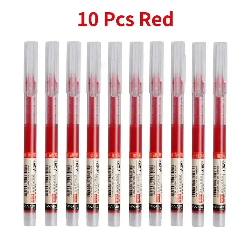 10-Piece Needle Tip Gel Pen Set – Smooth Writing - Urbizia