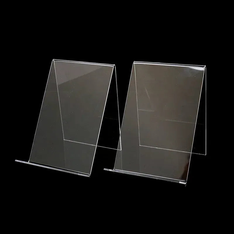Clear Acrylic Book Display Stand - Multi-Angle Adjustable Photo Frame, Brochure Holder, Artwork Organizer for Tabletop Shelf - Urbizia