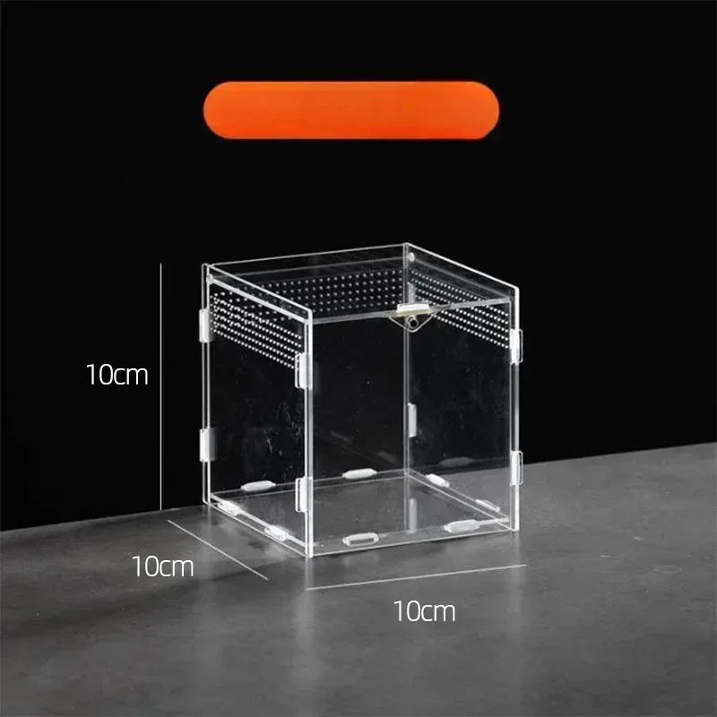 Reptile Habitat Terrarium Breeding Box Acrylic Case Nano Arboreal Tarantula Enclosure Spider Scorpion Bearded Dragon Habitat - Urbizia