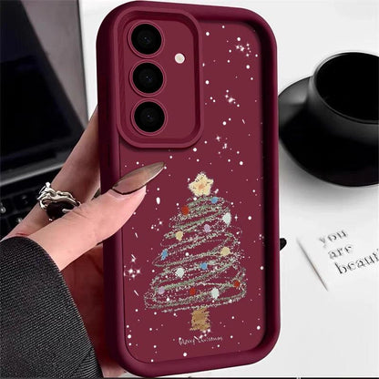 Christmas Tree Soft TPU Case for Samsung Galaxy – Festive Silicone Cover