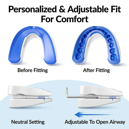 Adjustable Anti-Snore Mouthpiece Sleeping Mouth Guard Stop Snoring Device Nighttime Teeth Protection And Bruxism Relief
