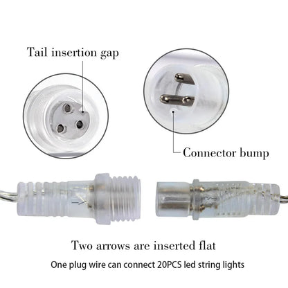 LED Curtain Icicle Christmas String Lights