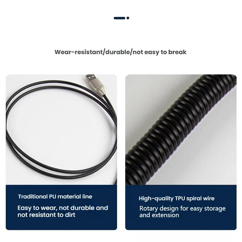 Mechanical Keyboard Coiled USB-C Aviator Cable